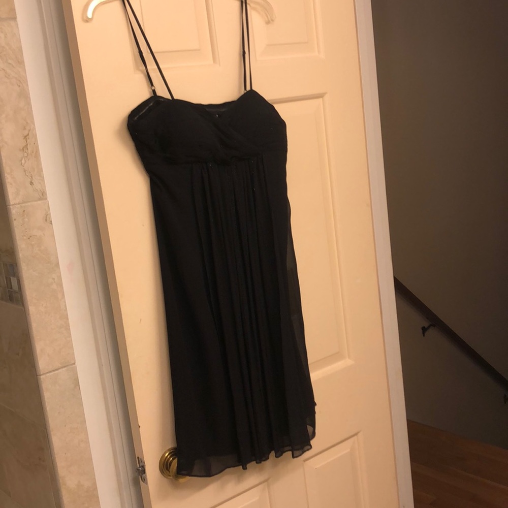 Black Spaghetti strap or strapless cocktail dress
